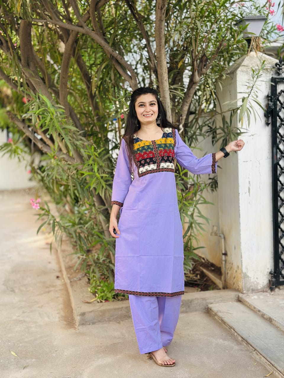 Hooriya fashions - Cotton cord set kurti pant.