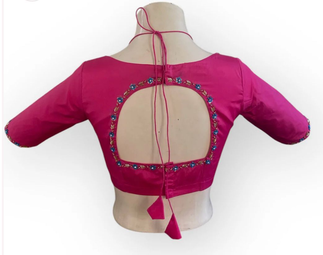 Hooriya fashions - A beauty of golden handwork work with colourful thread and sequence all over blouse