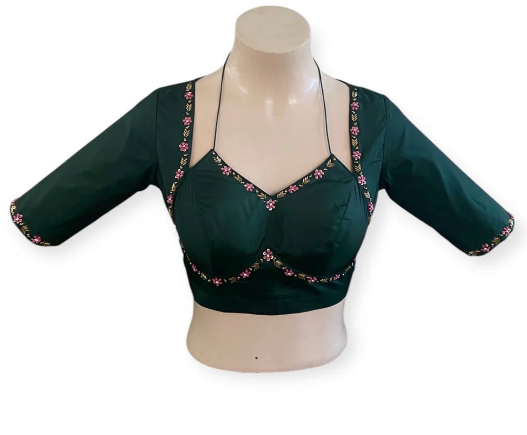 Hooriya fashions - A beauty of golden handwork work with colourful thread and sequence all over blouse