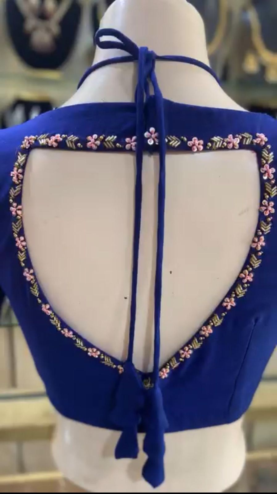 Hooriya fashions - A beauty of golden handwork work with colourful thread and sequence all over blouse