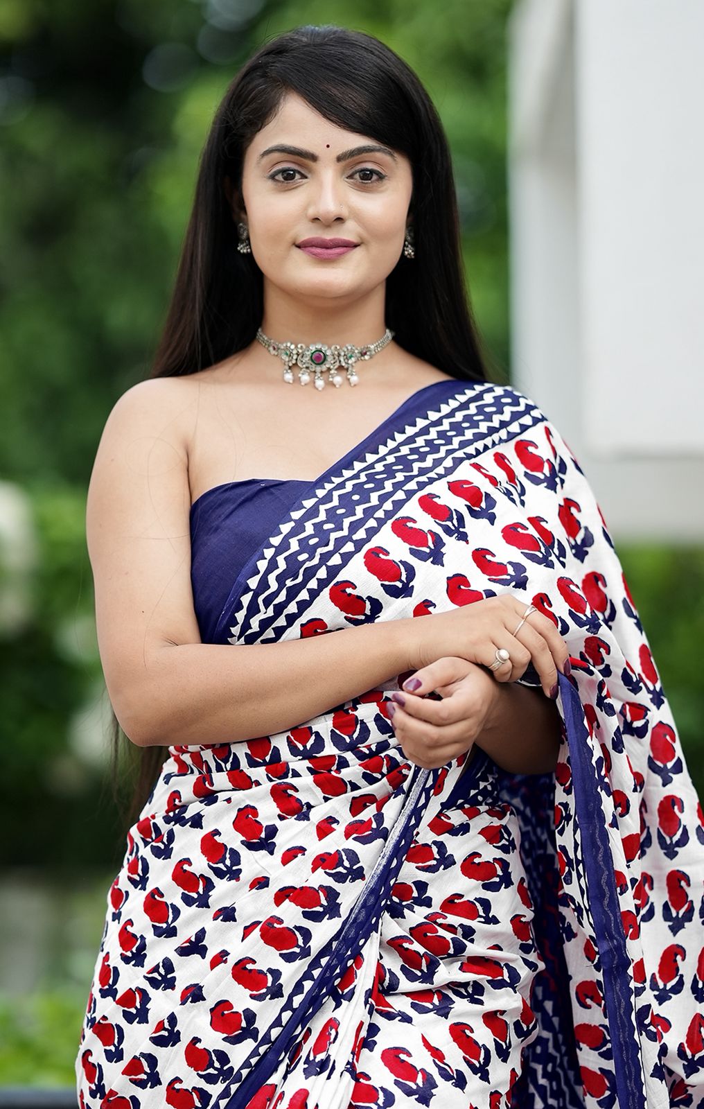 Hooriya Fashions - Jaipur Bagru Printed saree.
