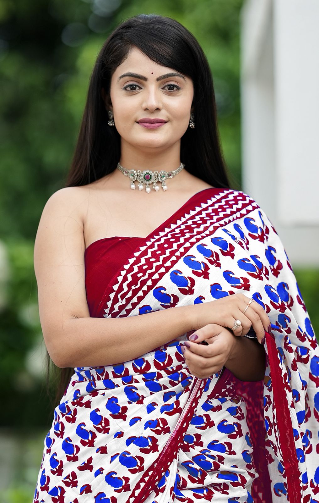 Hooriya Fashions - Jaipur Bagru Printed saree.