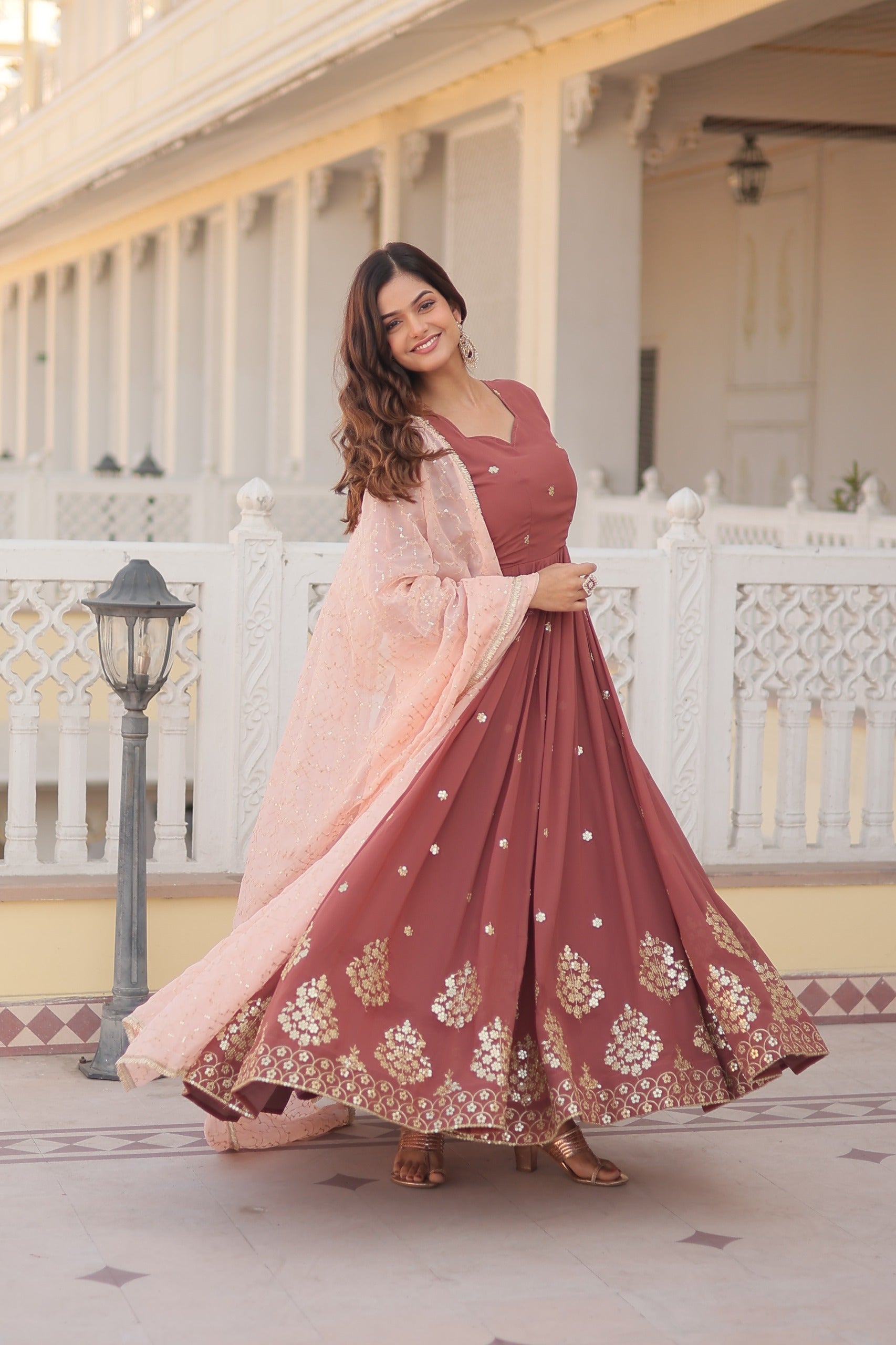 Hooriya fashions - Gown with dupatta