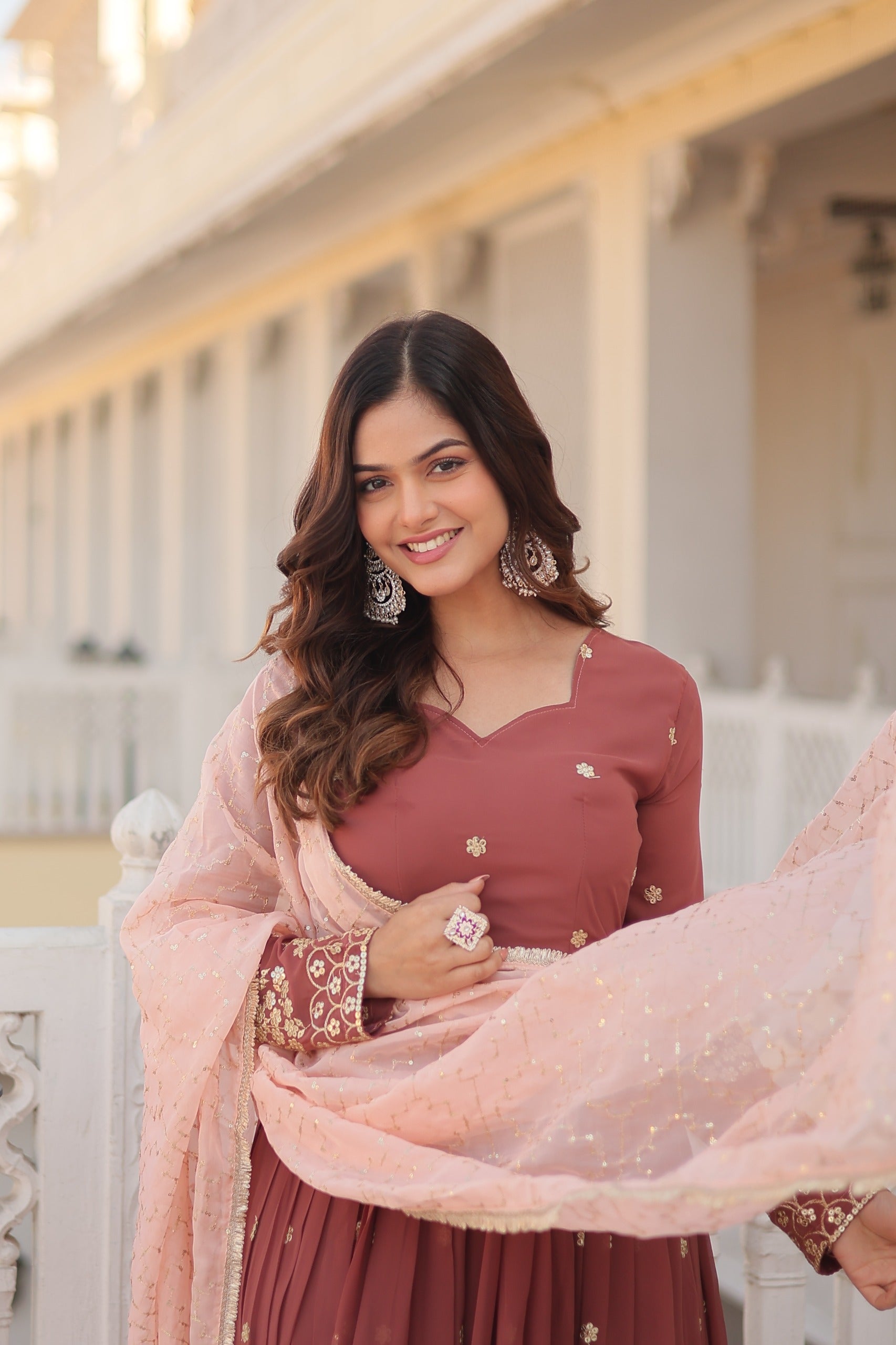 Hooriya fashions - Gown with dupatta