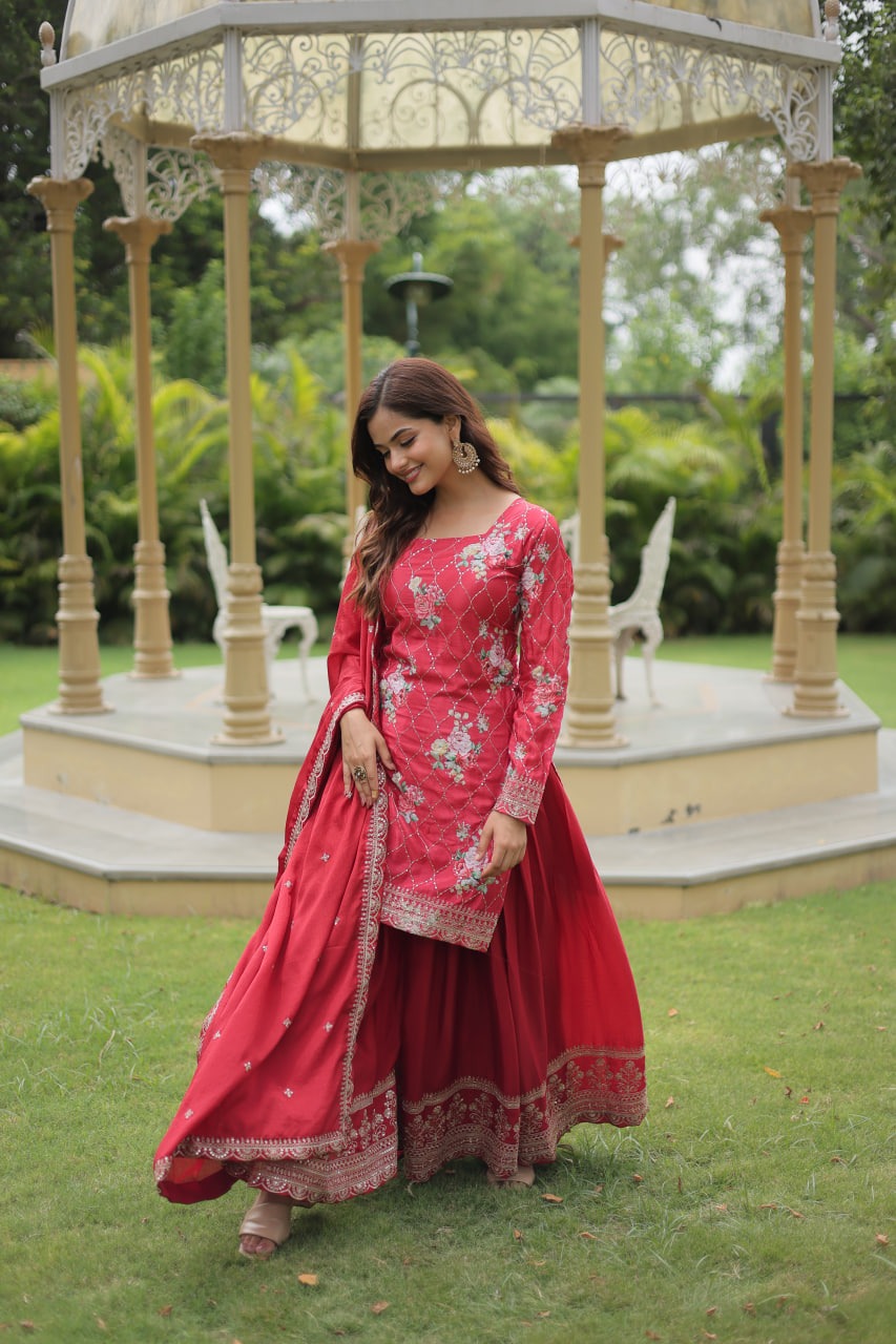 Hooriya fashions -  PREMIUM DESIGNER READYMADE KURTI-PLAZOO-DUPATTA
