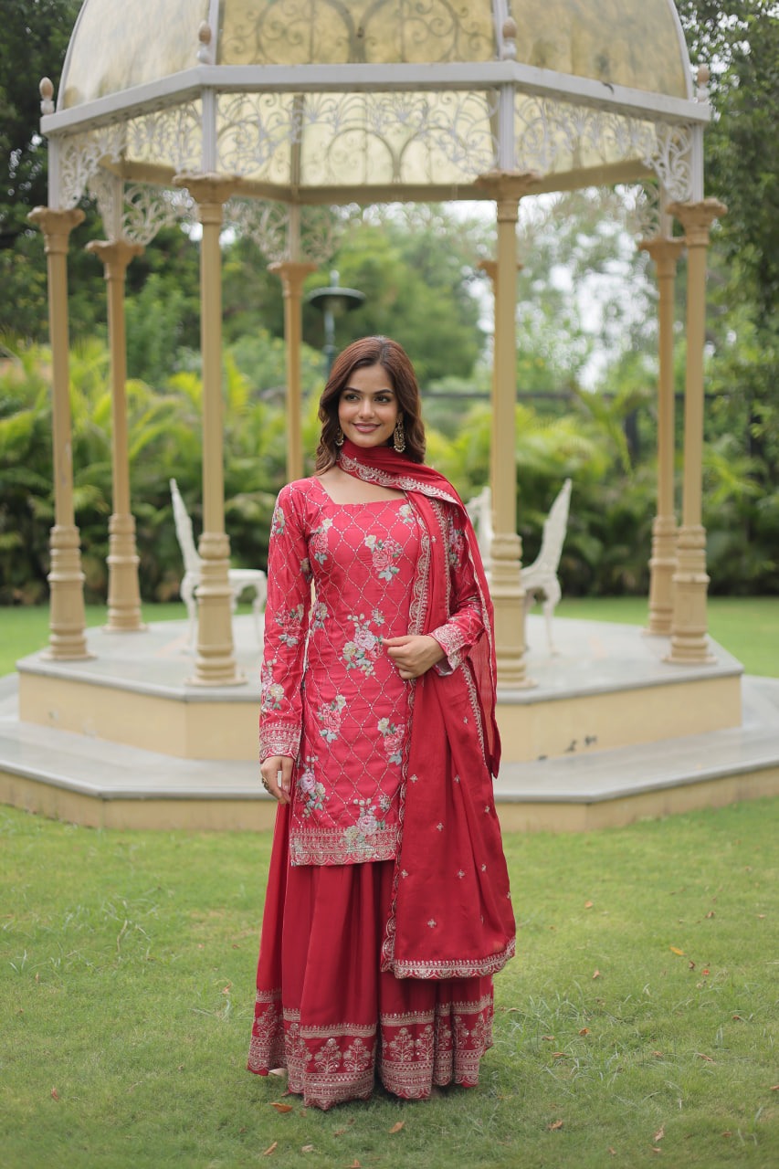 Hooriya fashions -  PREMIUM DESIGNER READYMADE KURTI-PLAZOO-DUPATTA