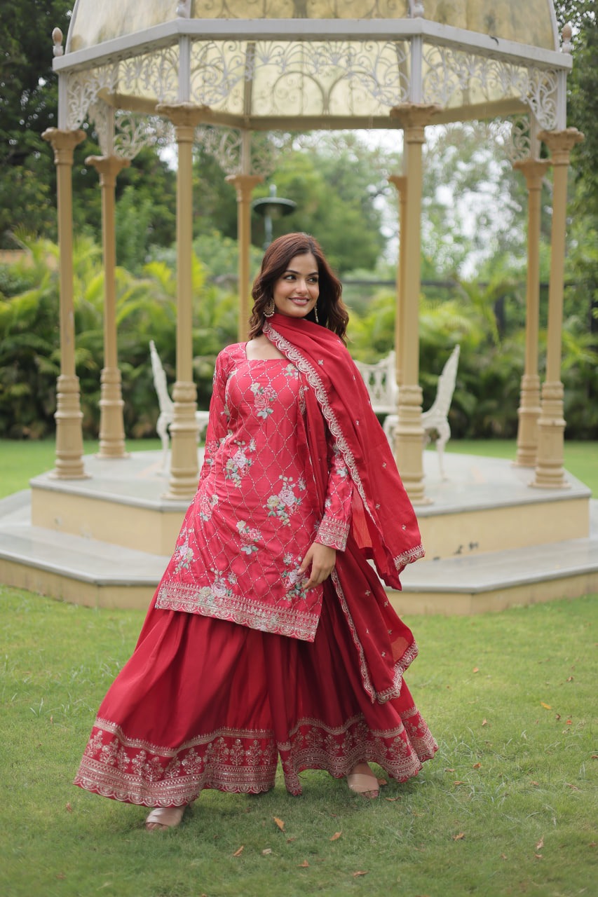 Hooriya fashions -  PREMIUM DESIGNER READYMADE KURTI-PLAZOO-DUPATTA