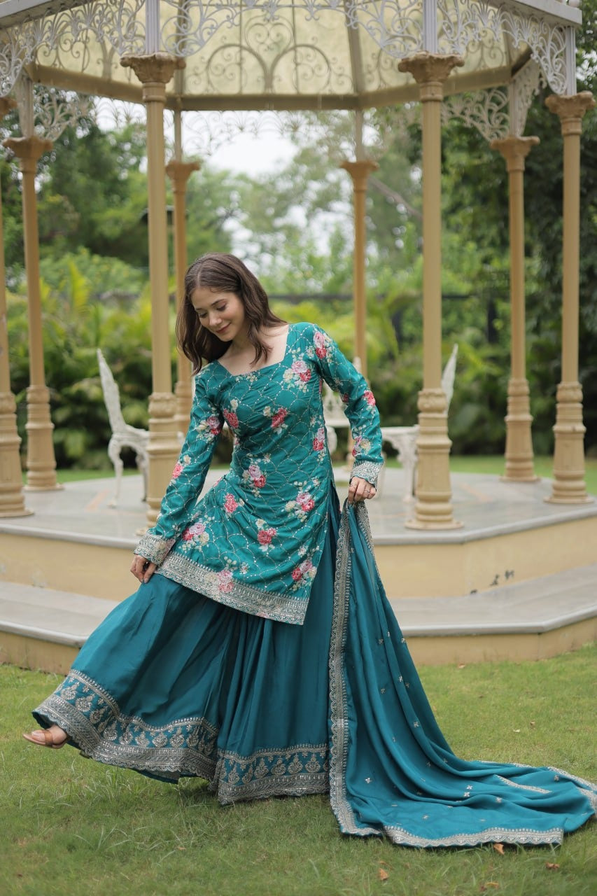 Hooriya fashions -  PREMIUM DESIGNER READYMADE KURTI-PLAZOO-DUPATTA