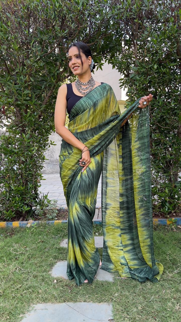 Hooriya Fashions - SOFT GEORGETTE SAREE.