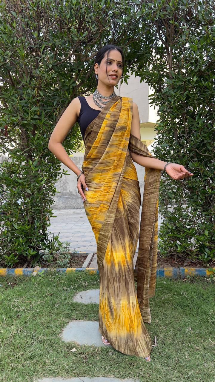 Hooriya Fashions - SOFT GEORGETTE SAREE.