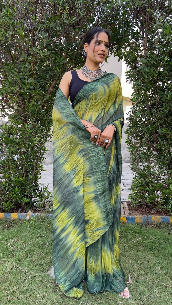 Hooriya Fashions - SOFT GEORGETTE SAREE.