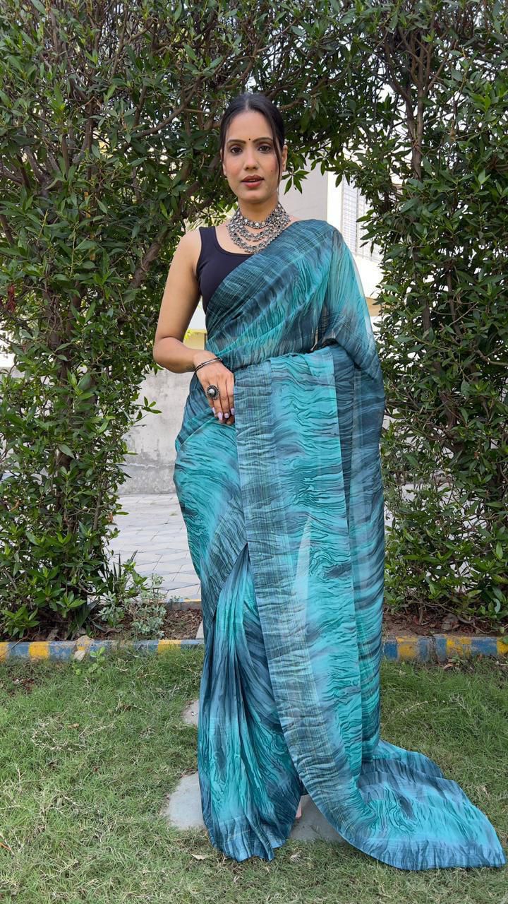 Hooriya Fashions - SOFT GEORGETTE SAREE.