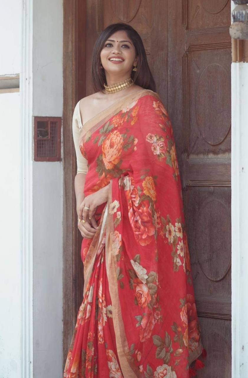 Hooriya fashions - Soft Linen sarees