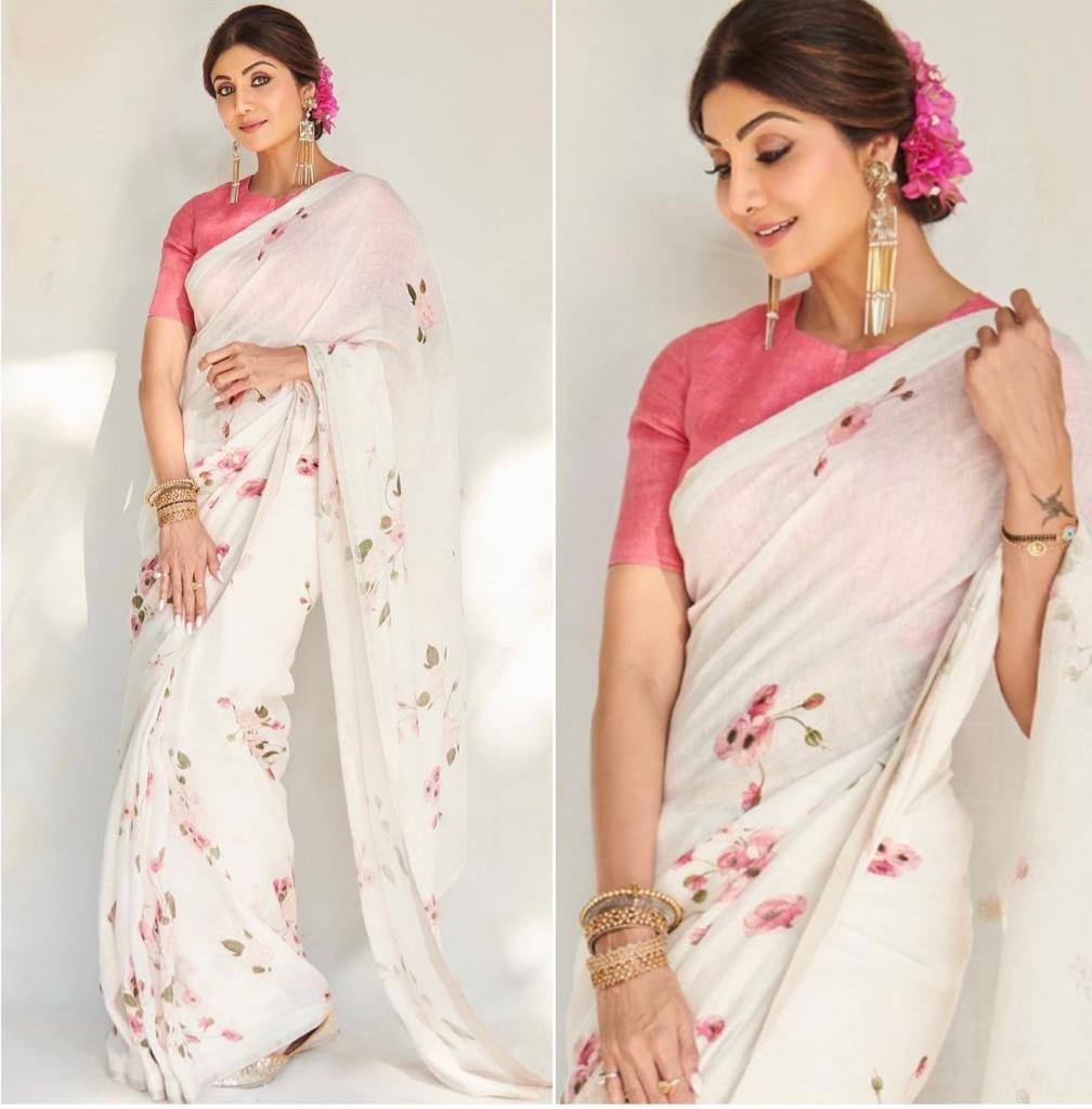 Hooriya fashions - Soft Linen sarees