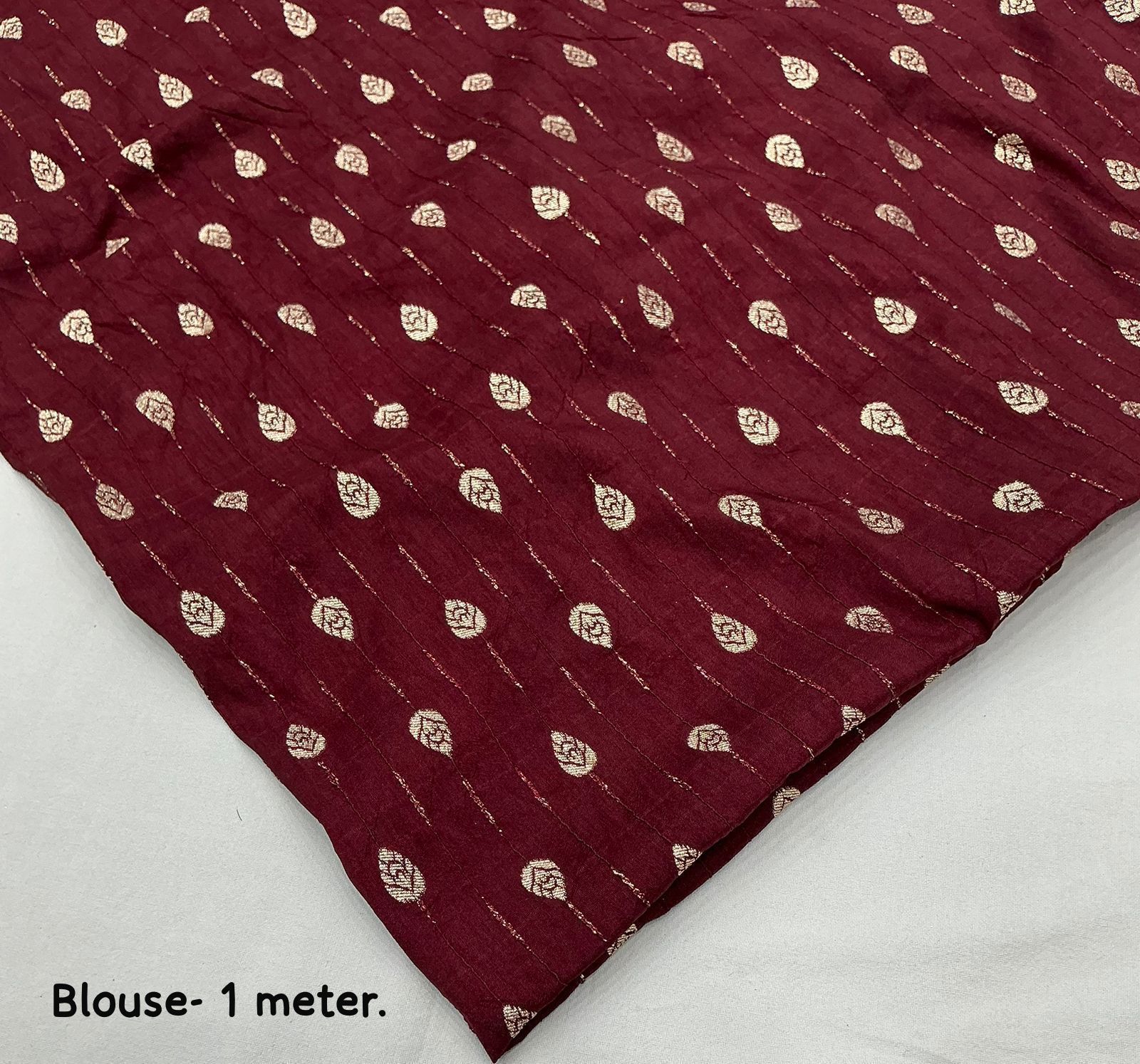 Hooriya fashions - Soft beige bubble crush saree.