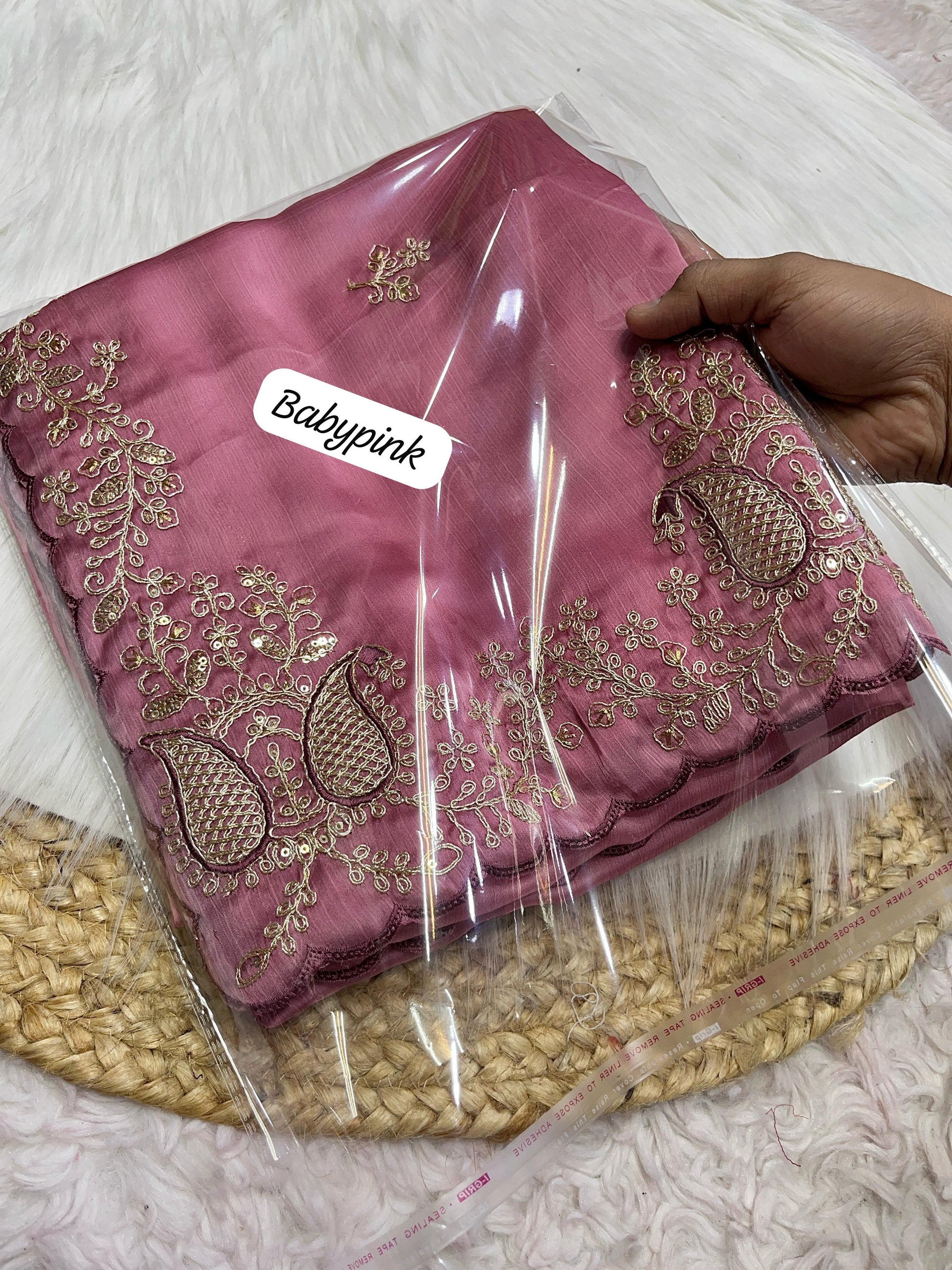 Hooriya fashions -  soft satin chiffon saree