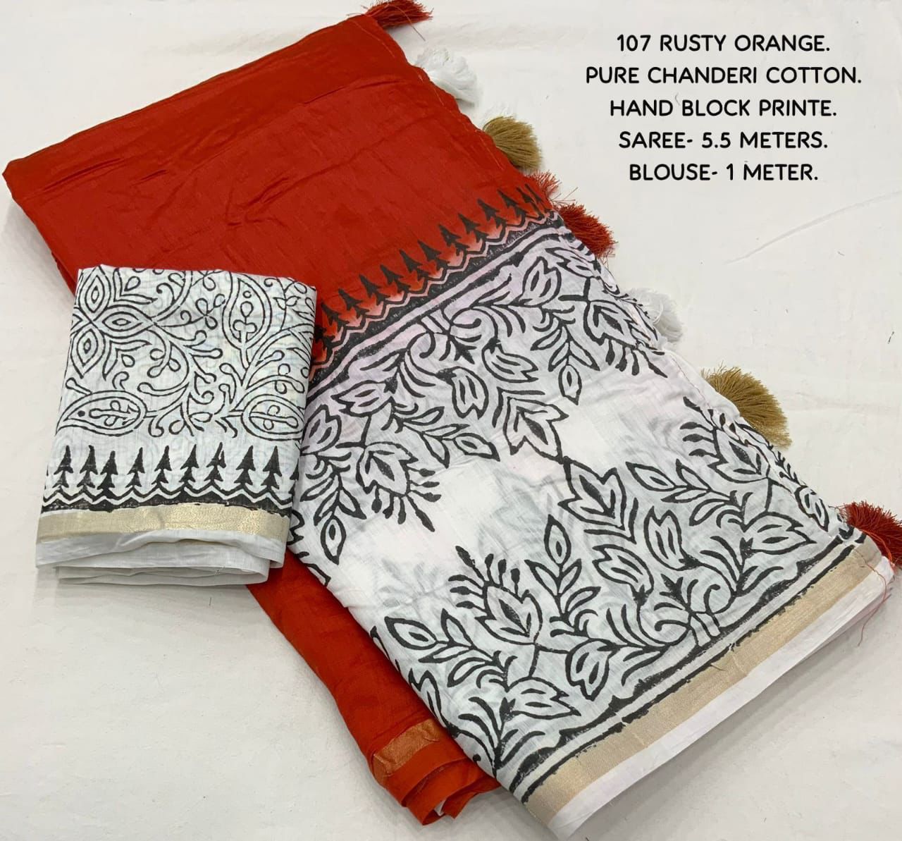 Hooriya Fashions -  soft pure chanderi cotton saree.