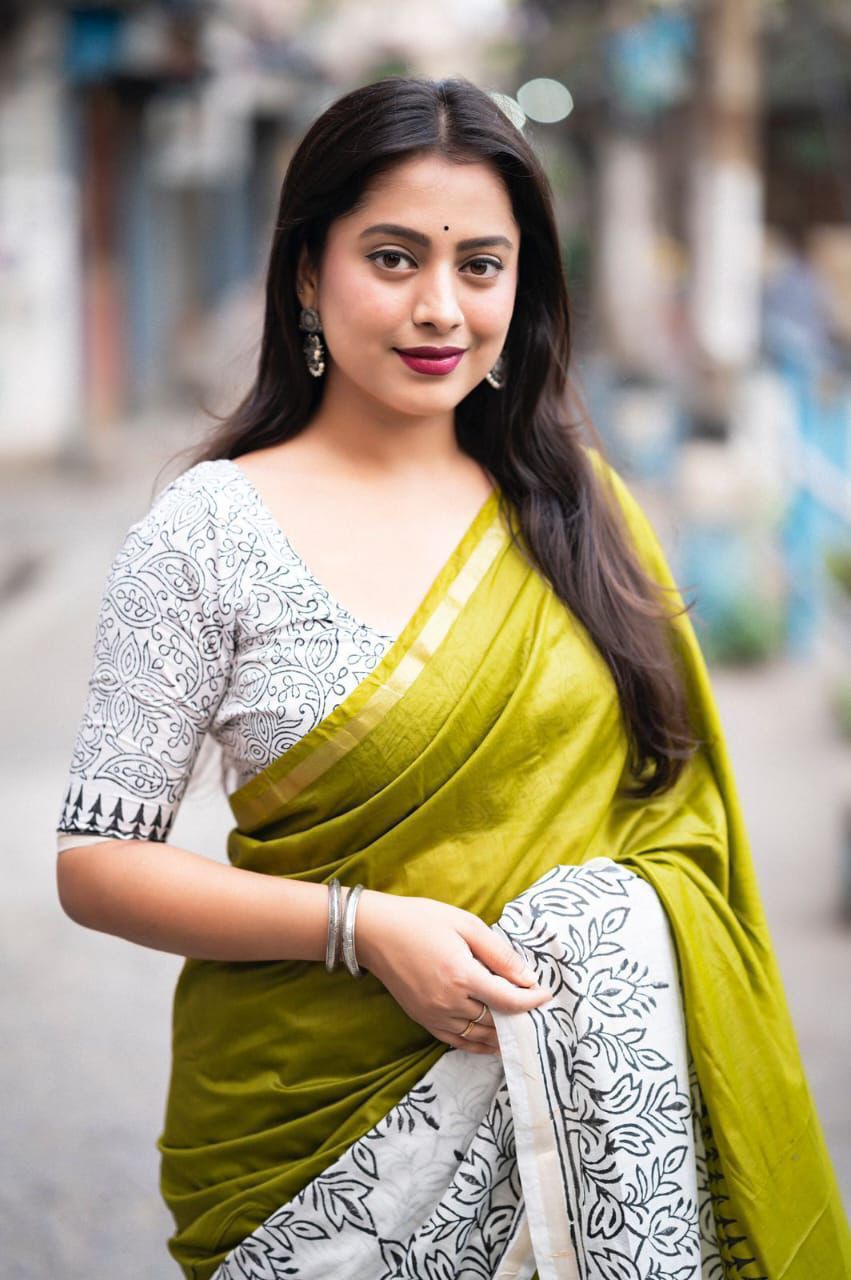 Hooriya Fashions -  soft pure chanderi cotton saree.