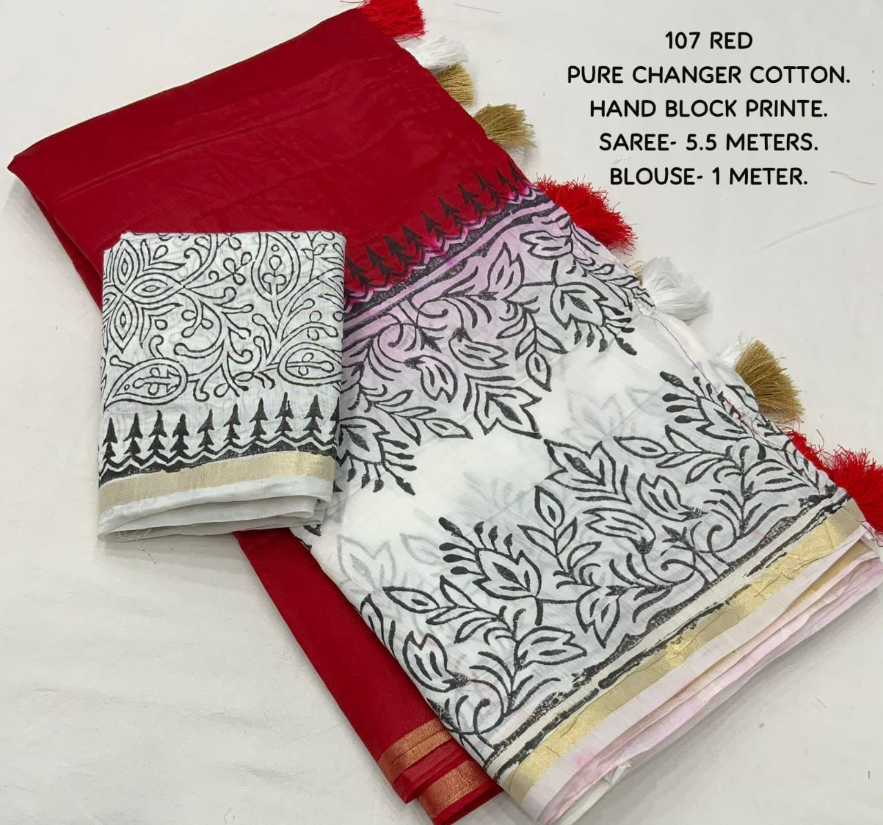 Hooriya Fashions -  soft pure chanderi cotton saree.