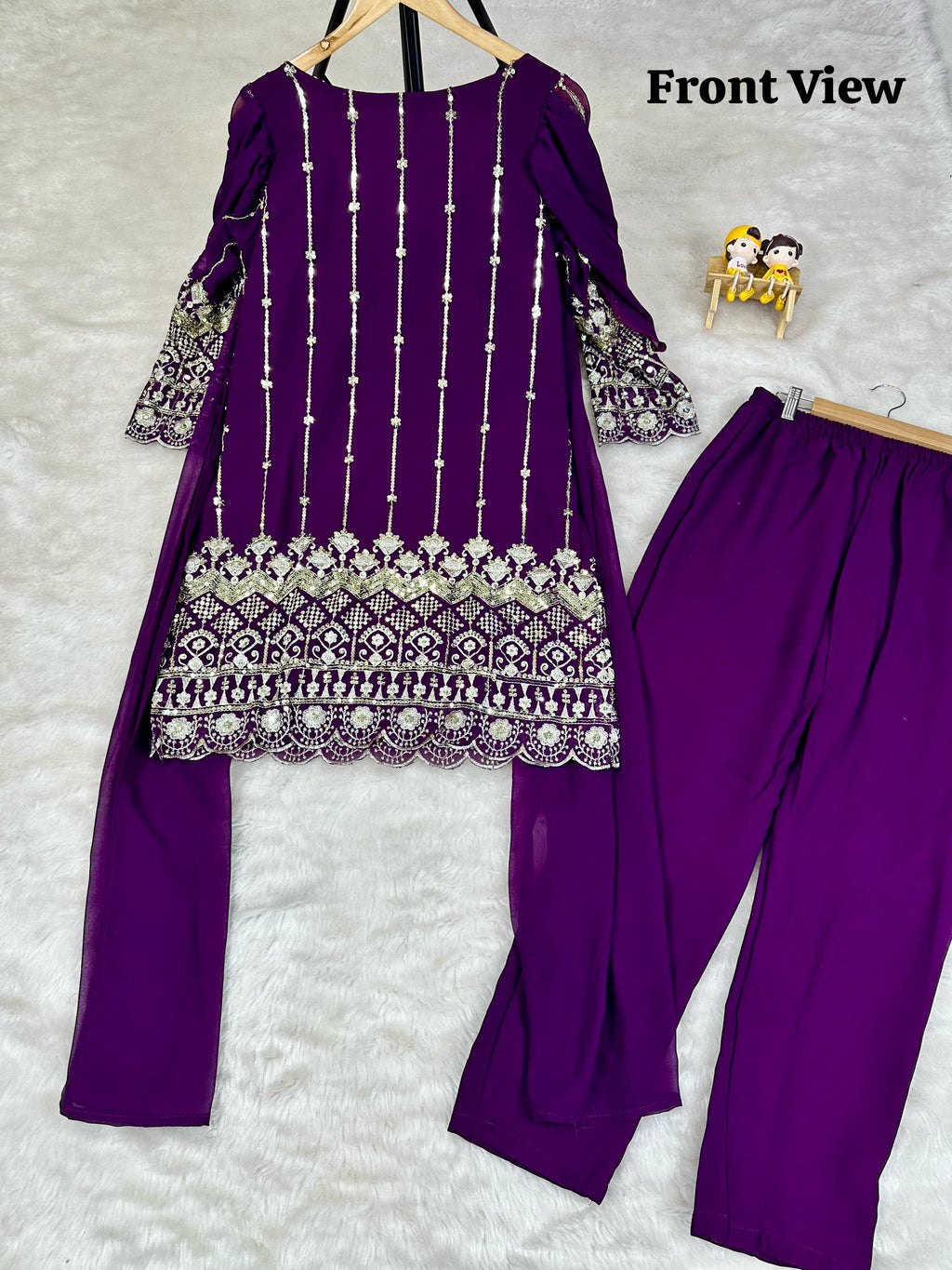 Hooriya Fashions - festive wear Top pant with Heavy Embroidery.
