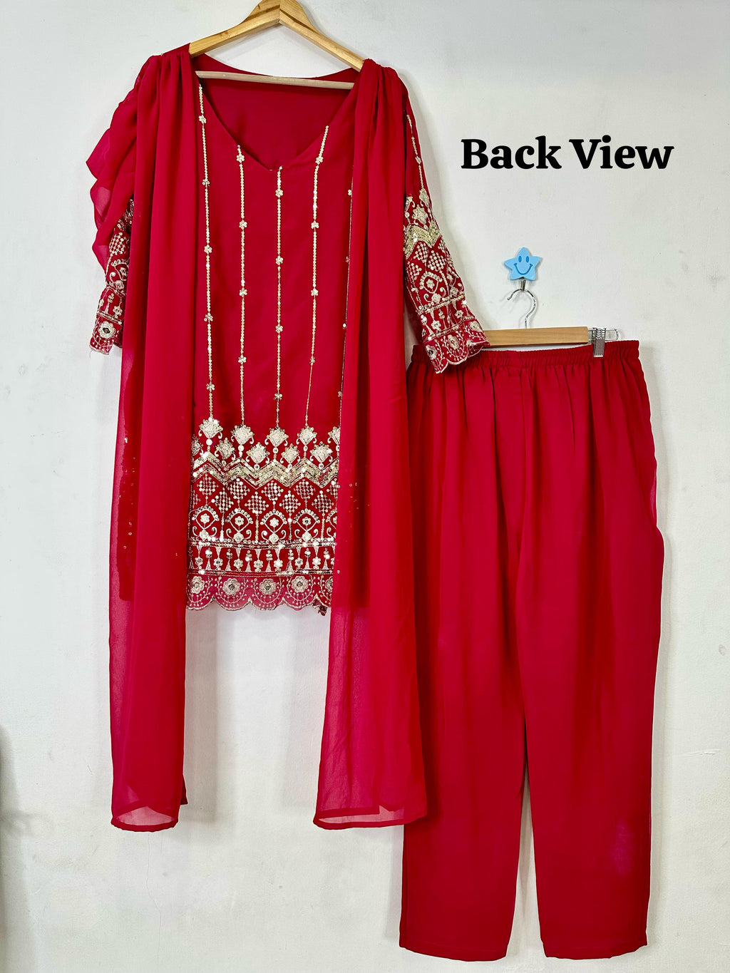 Hooriya Fashions - festive wear Top pant with Heavy Embroidery.