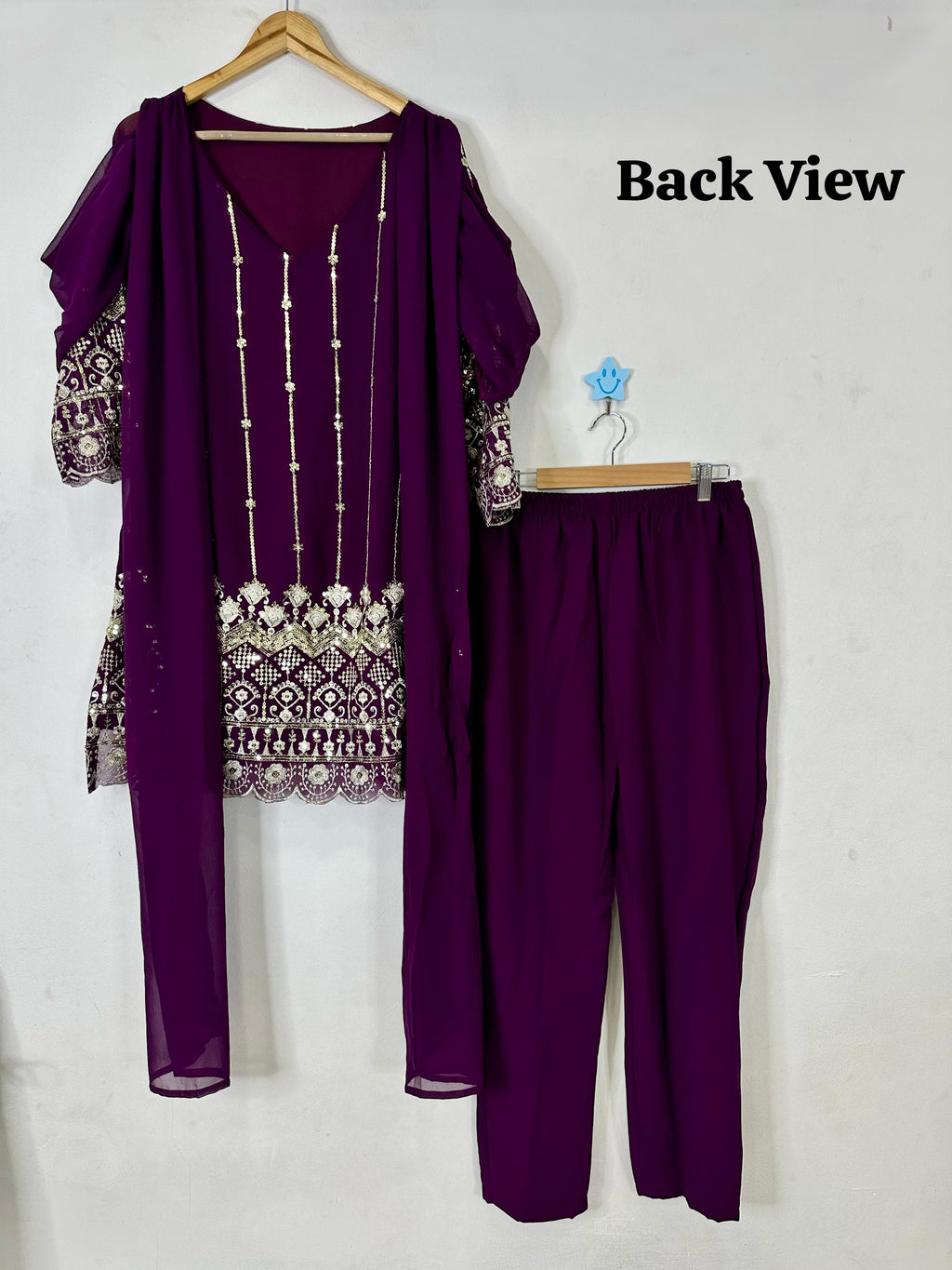 Hooriya Fashions - festive wear Top pant with Heavy Embroidery.