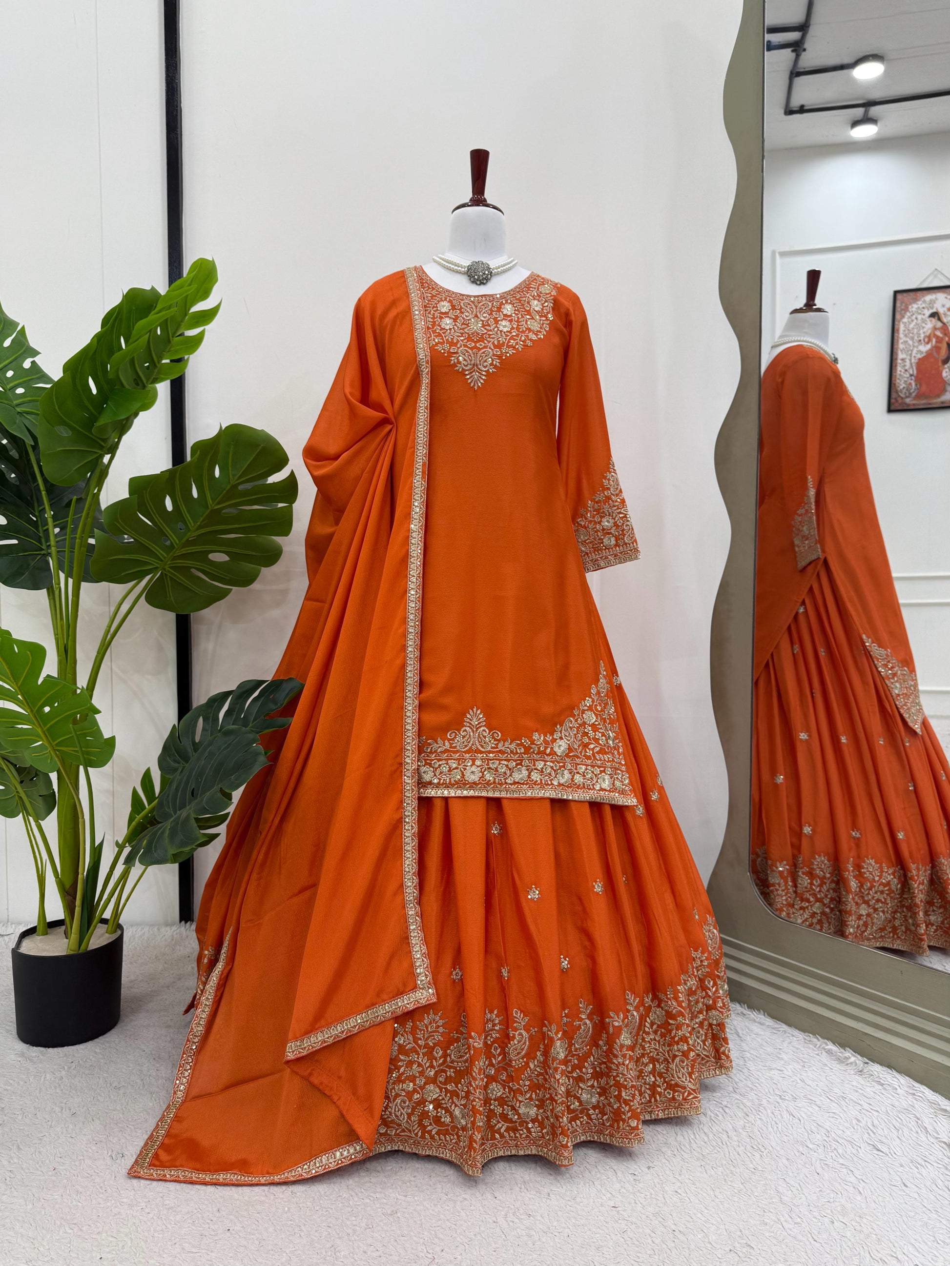 Hooriya Fashions - Lehngha Dupata