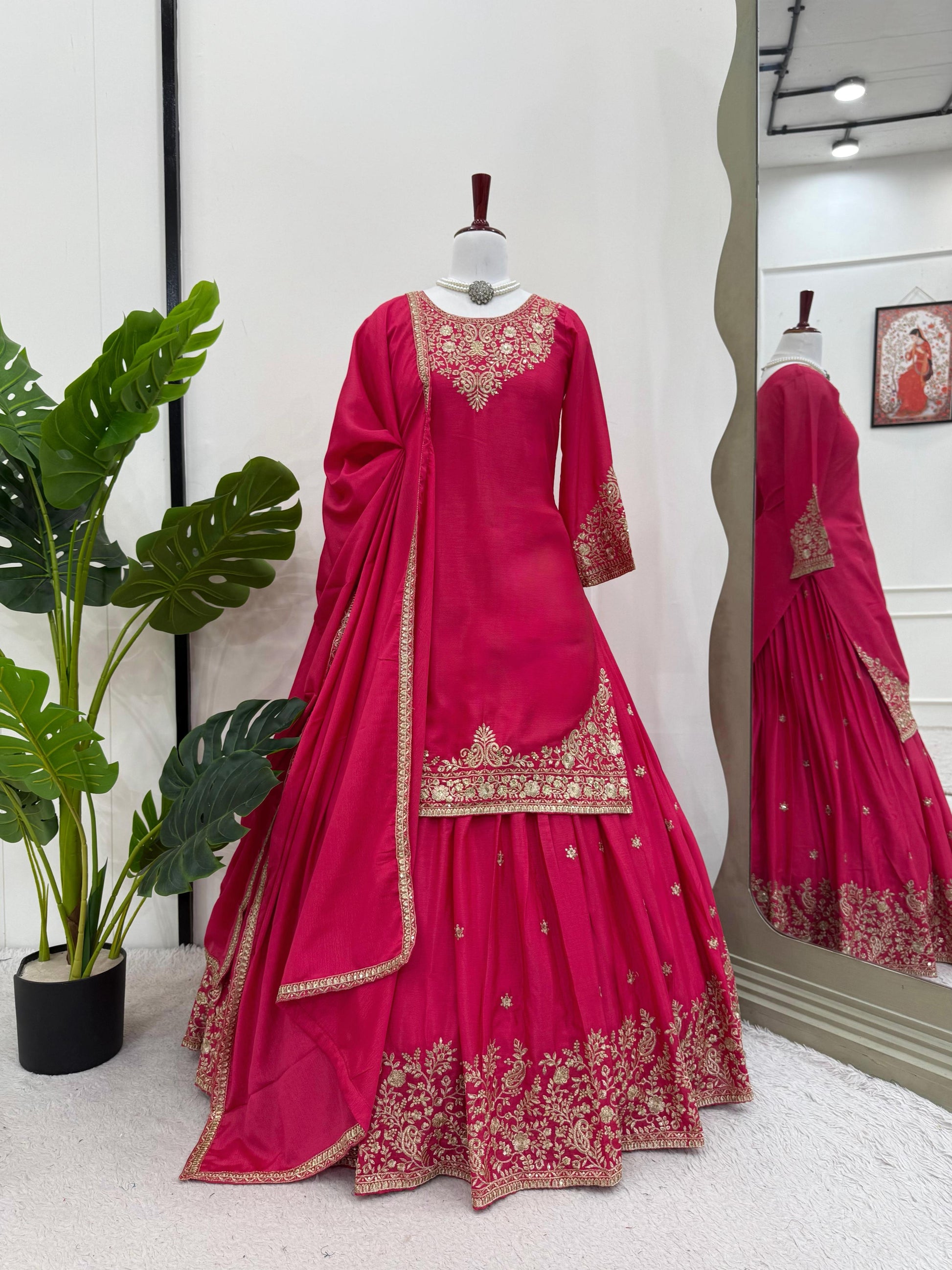 Hooriya Fashions - Lehngha Dupata