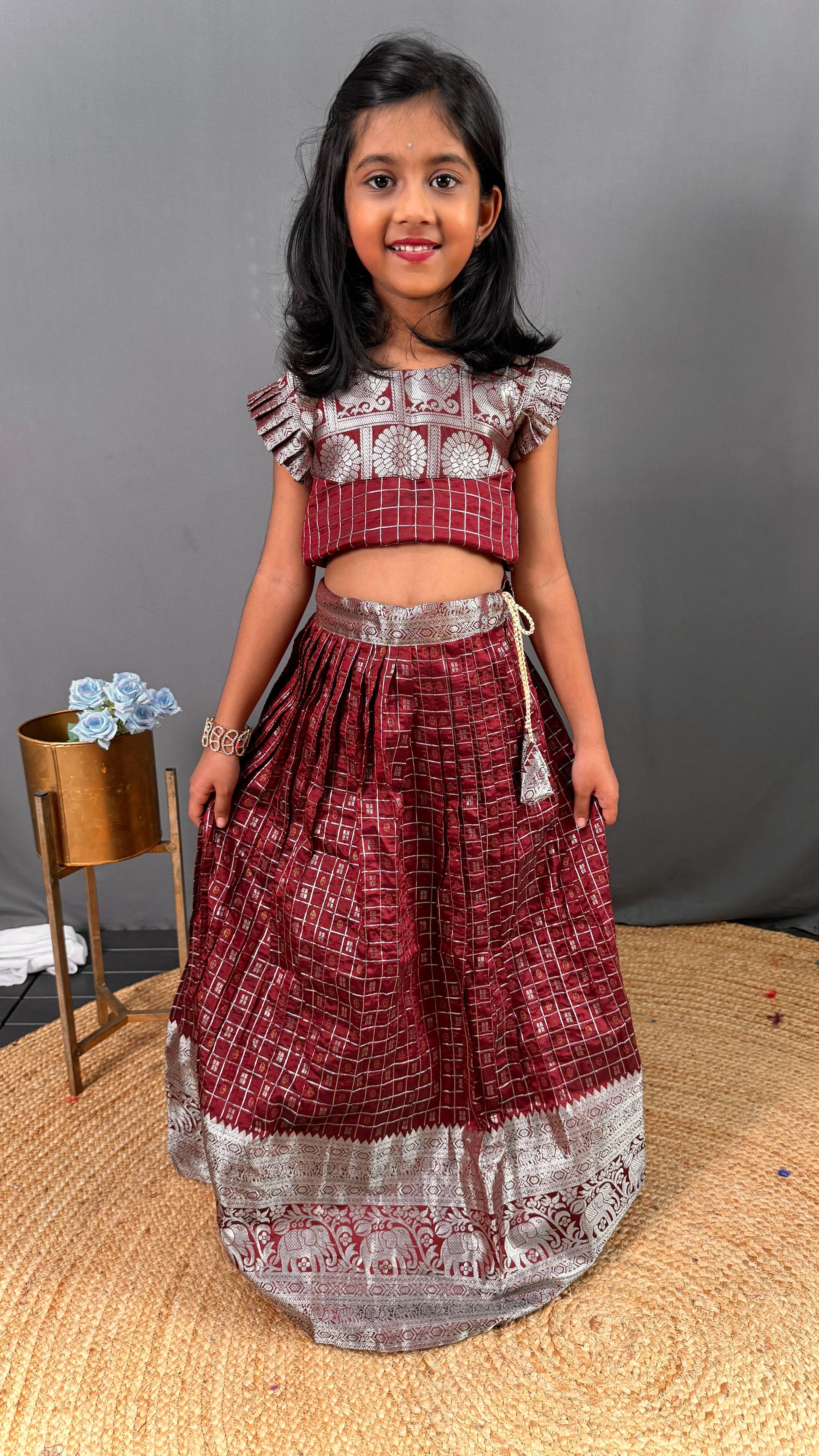 HOORIYA FASHIONS - kids crop top with blouse