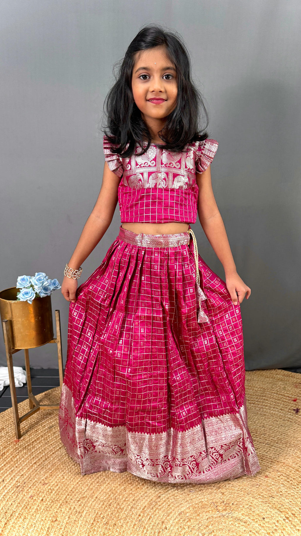 HOORIYA FASHIONS - kids crop top with blouse