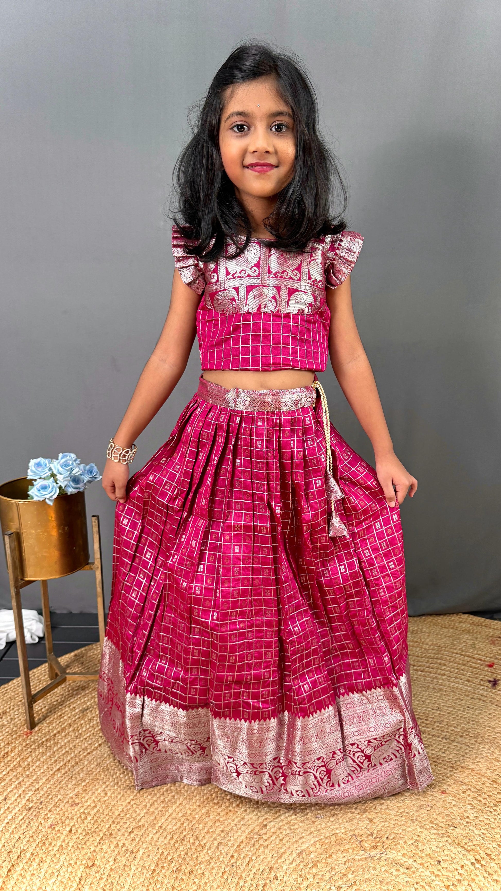 HOORIYA FASHIONS - kids crop top with blouse