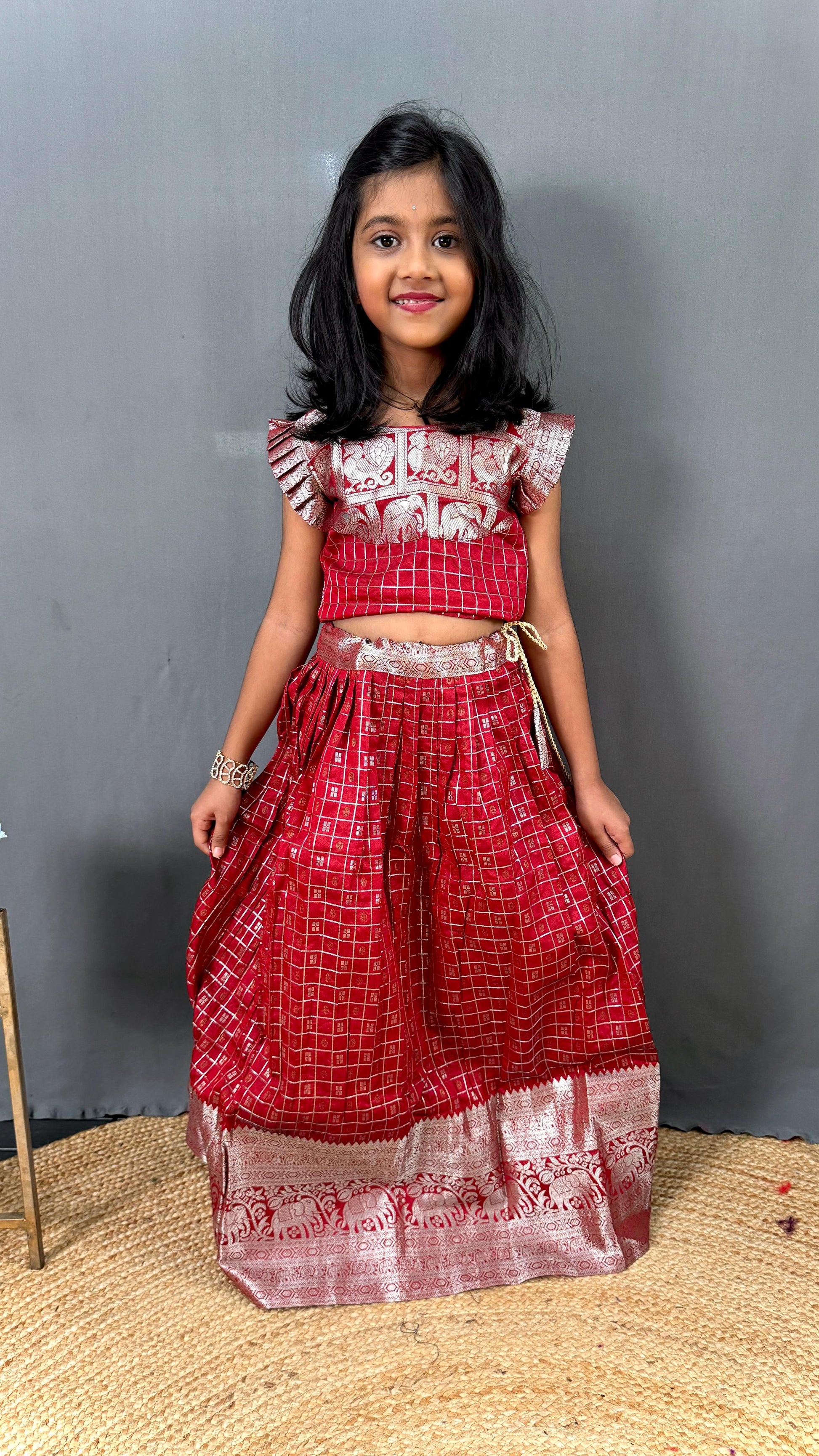 HOORIYA FASHIONS - kids crop top with blouse