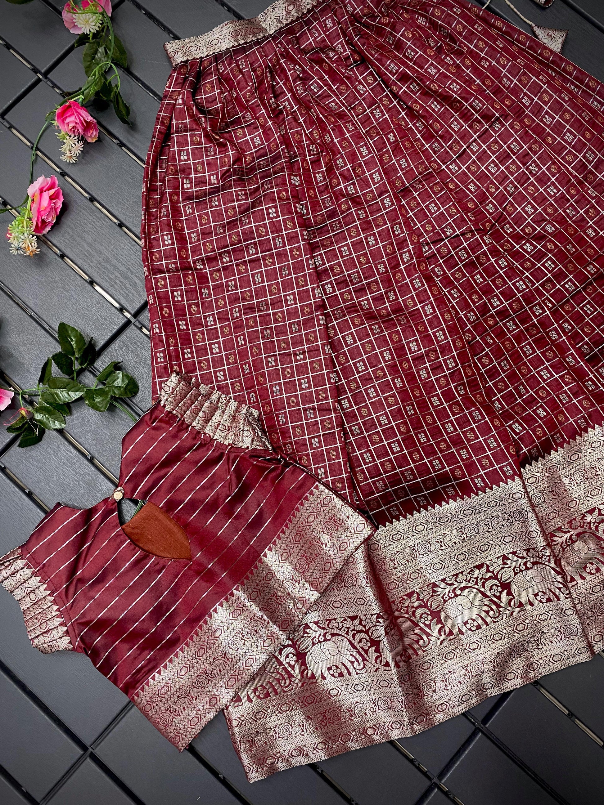 HOORIYA FASHIONS - kids crop top with blouse