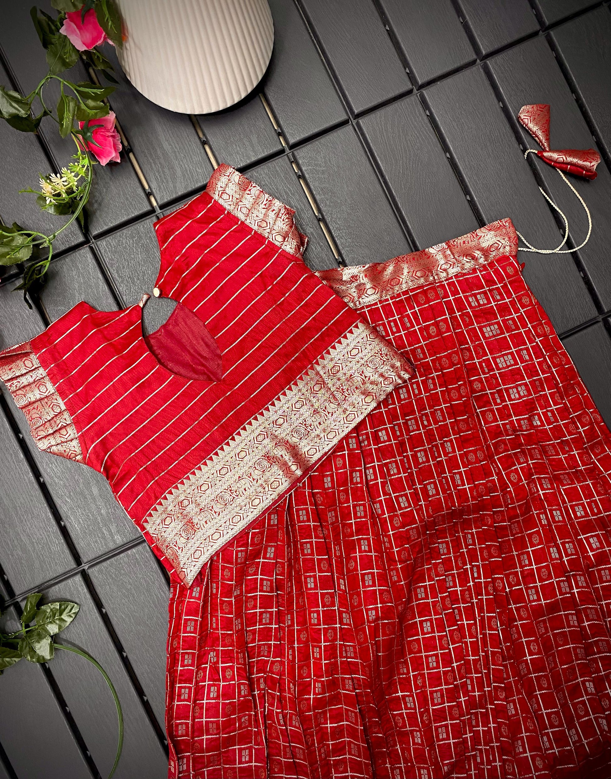 HOORIYA FASHIONS - kids crop top with blouse