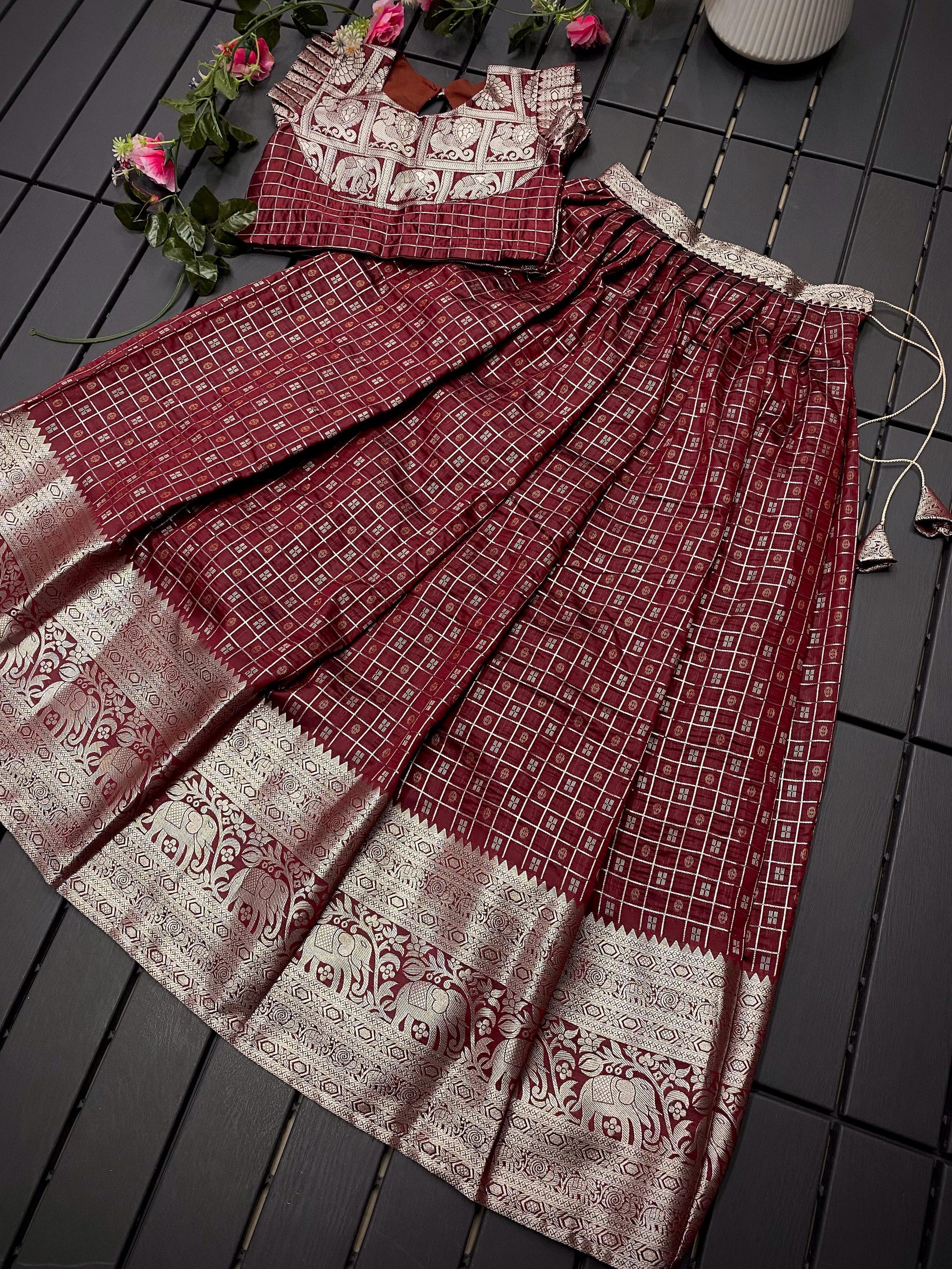 HOORIYA FASHIONS - kids crop top with blouse