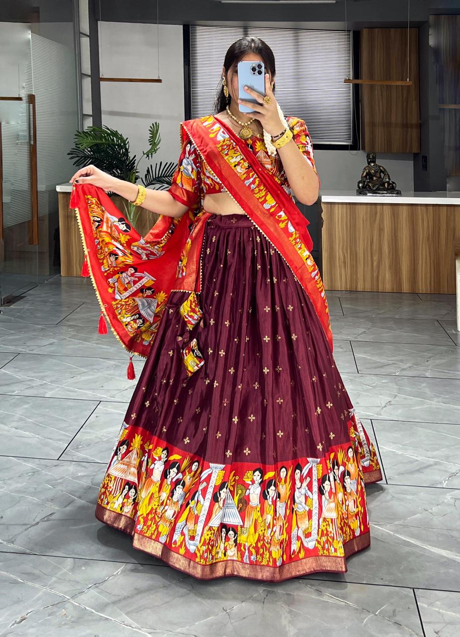 Hooriya Fashions - Kathak Kalamkari Lehenga.