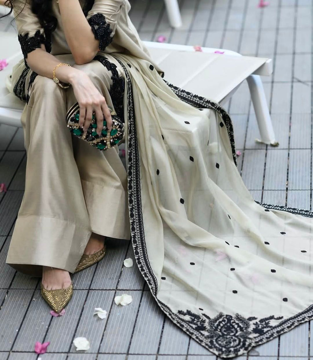 Hooriya Fashions -  Top-Bottom And Dupatta Set.