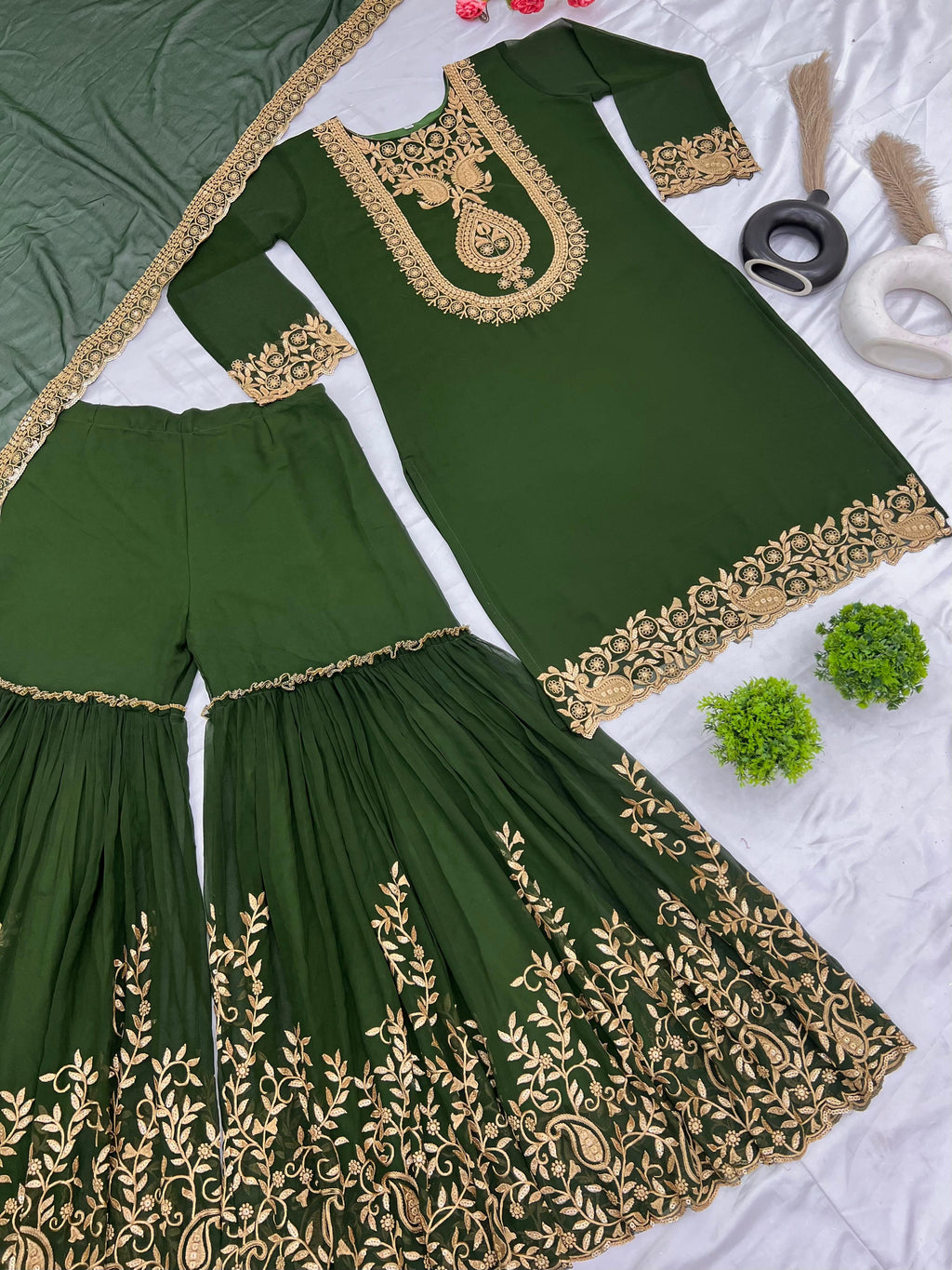 Hooriya Fashions - Top-Bottom And Dupatta Set.