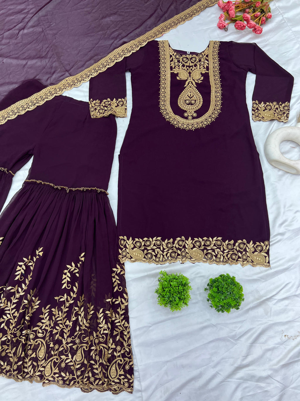 Hooriya Fashions - Top-Bottom And Dupatta Set.