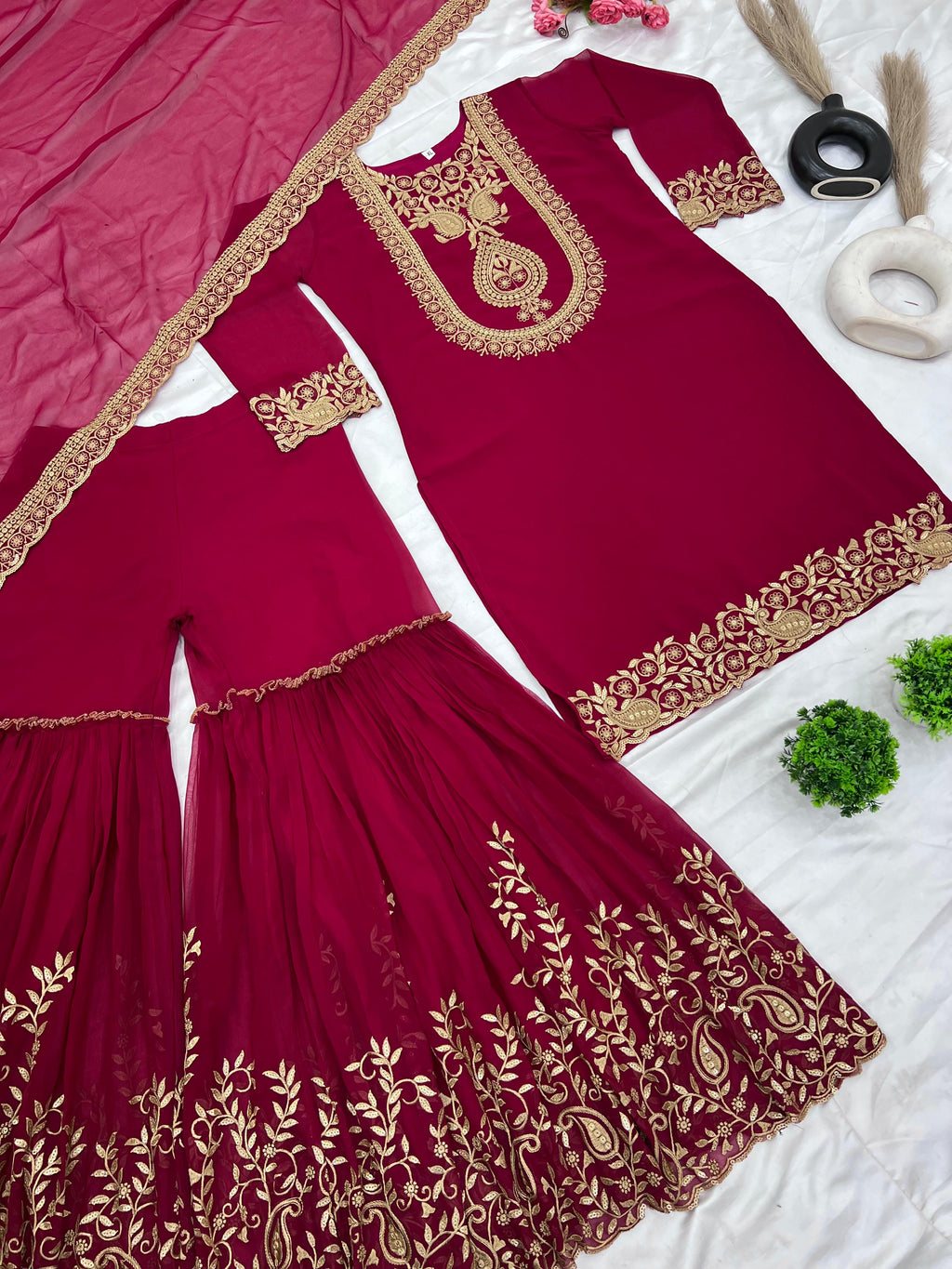 Hooriya Fashions - Top-Bottom And Dupatta Set.