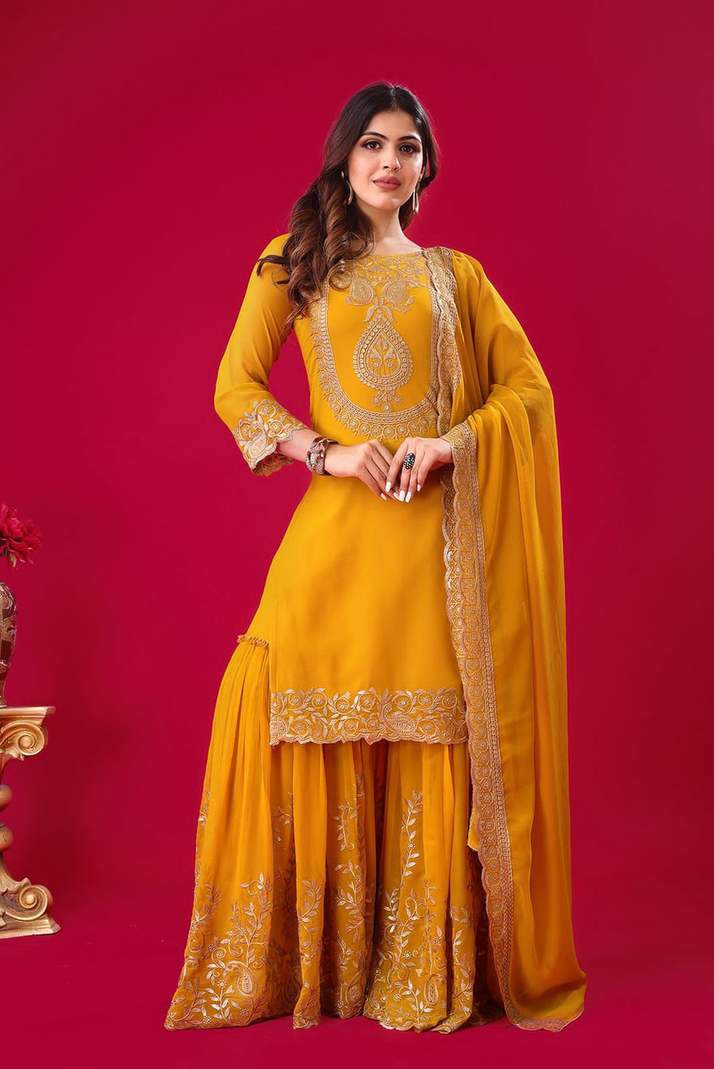 Hooriya Fashions - Top-Bottom And Dupatta Set.