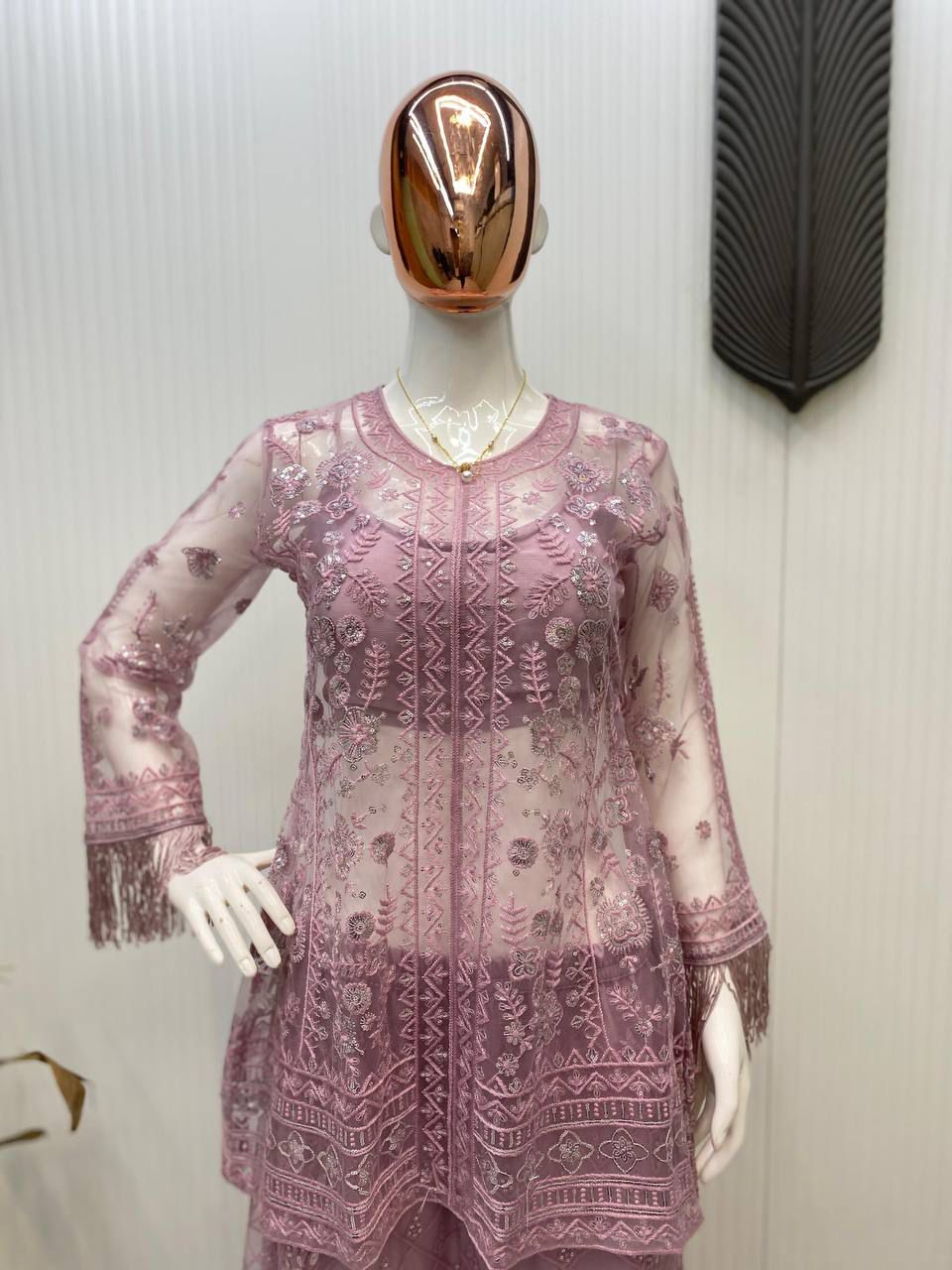 Hooritya Fashions - TOP AND PLAZZO SET