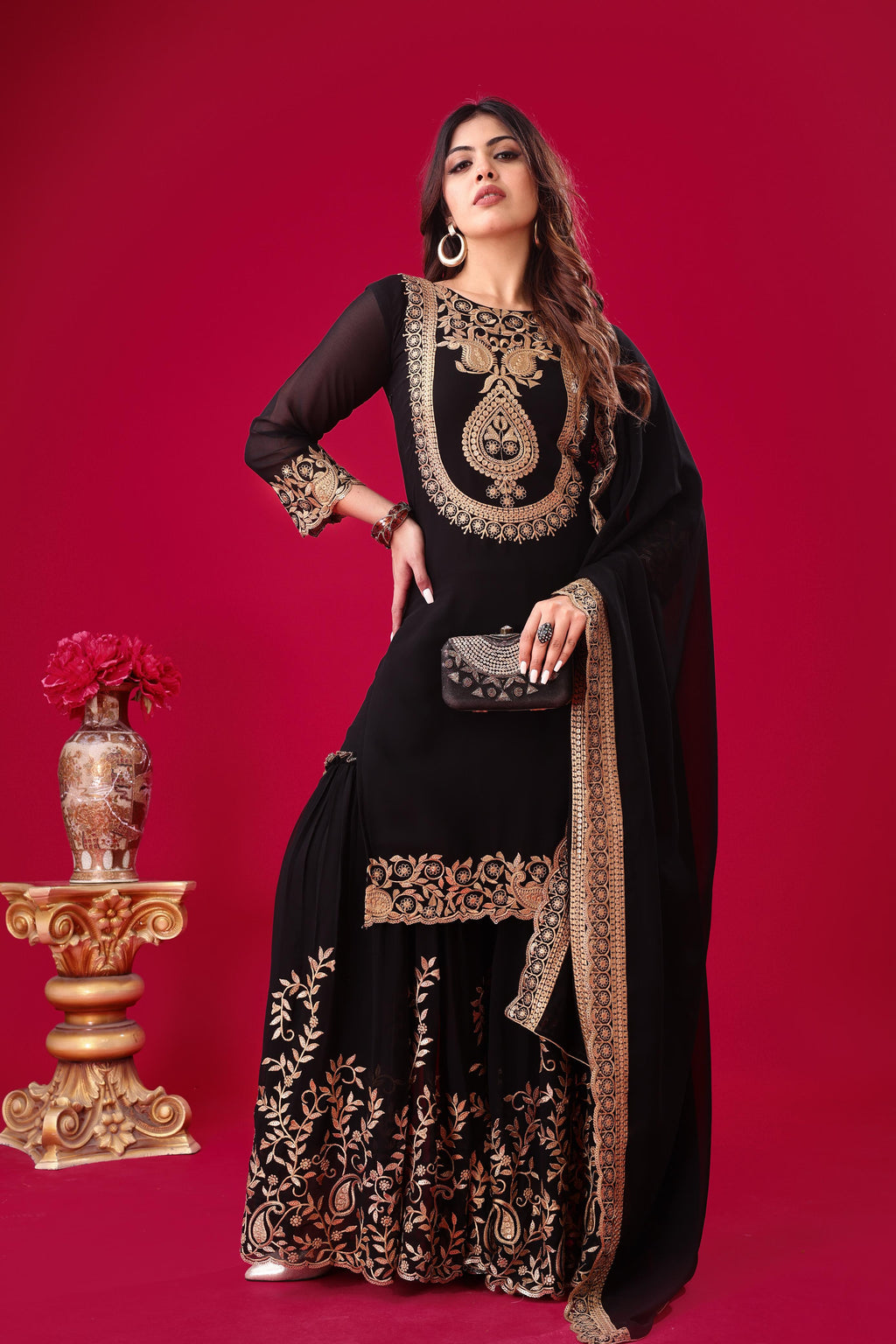Hooriya Fashions - Top-Bottom And Dupatta Set.