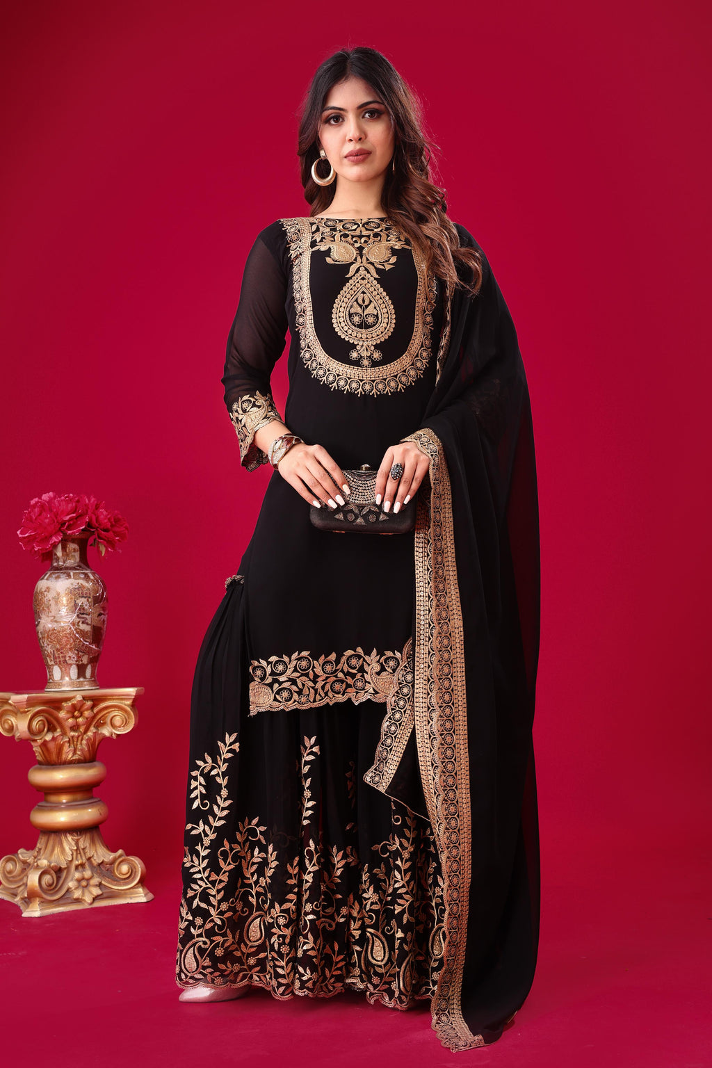 Hooriya Fashions - Top-Bottom And Dupatta Set.