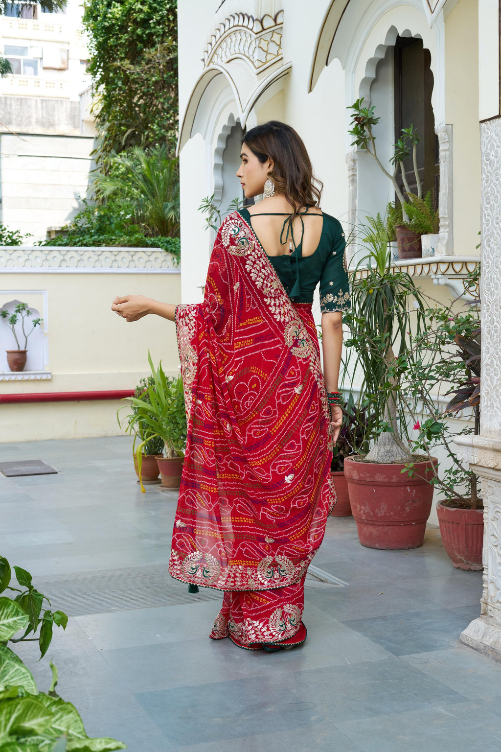 Hooriya Fashions - Festival bandhrej saree