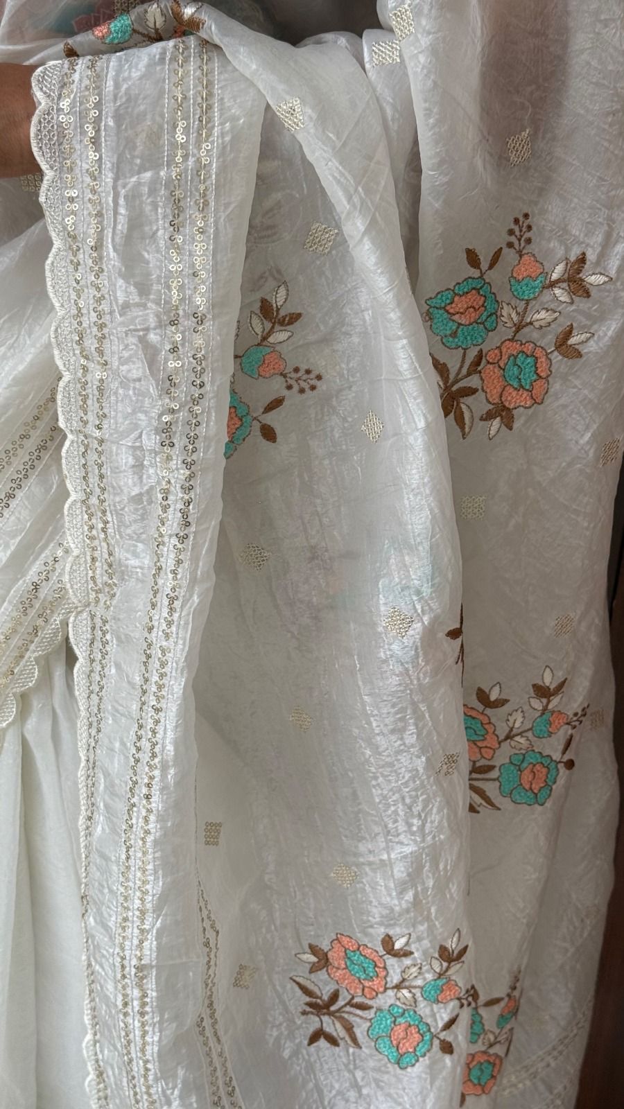 Hooriya Fashions - Premium Crush orgenza sarees.