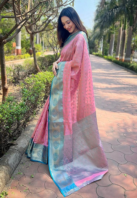 Hooriya Fashions - Banarasi Soft Silk Saree .