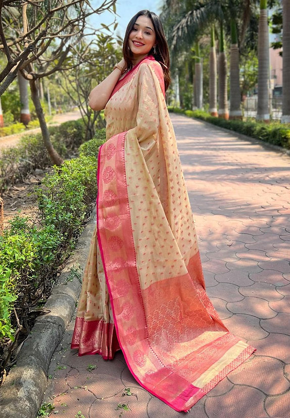 Hooriya Fashions - Banarasi Soft Silk Saree .