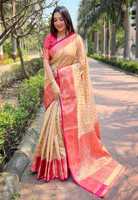 Hooriya Fashions - Banarasi Soft Silk Saree .