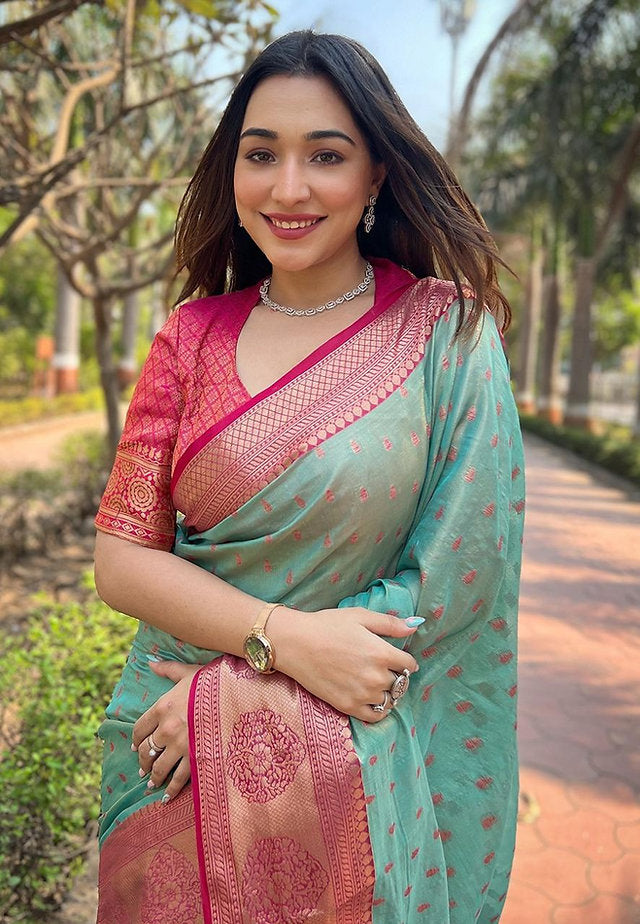 Hooriya Fashions - Banarasi Soft Silk Saree .